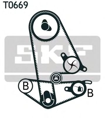 VKMA 93600 SKF Комплект (ремінь+ролики)1